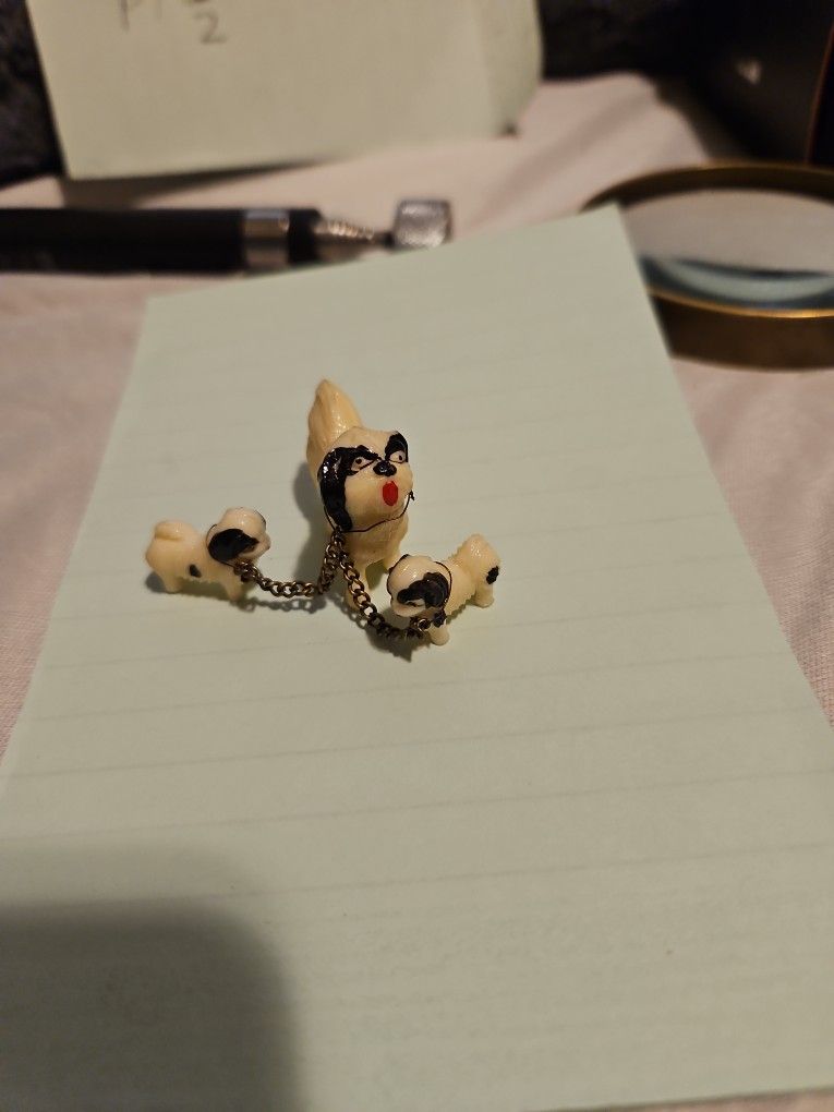 Celluloid Minature Dogs 1950s Japan