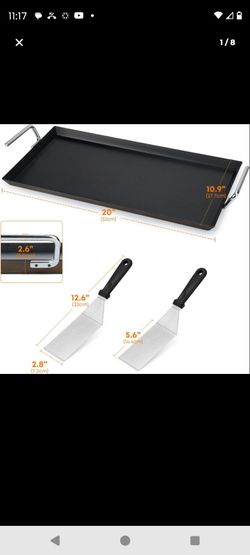 Stanbroil Double Burner Griddle Pan with 2 Spatulas