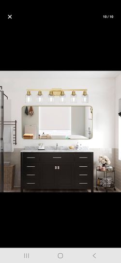 6 Light gold bathroom Vanity Light