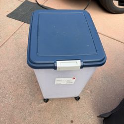Large Dog Food Container On Wheels 