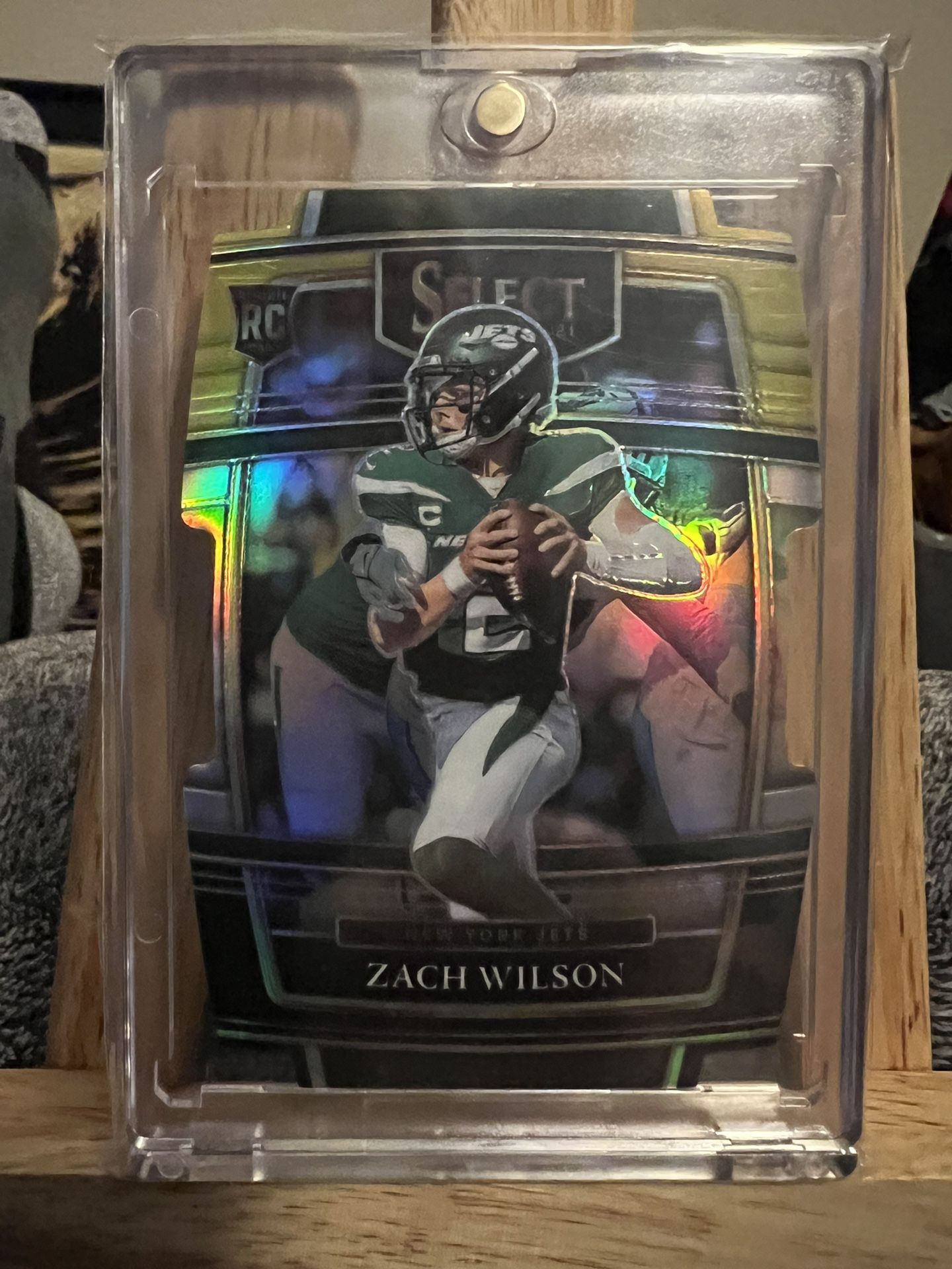 2021 Panini  Select Zach Wilson Concourse Black And Gold Prizm Die-Cut #44 Jets