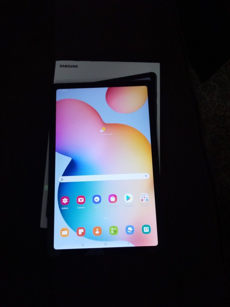Brand New Samsung Lite Tab S6. Only opened For Pictures