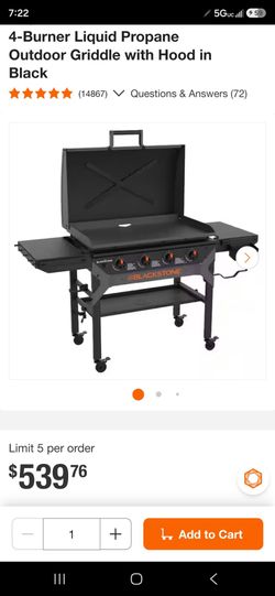 4 burner propane Blackstone griddle