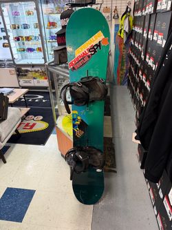 Burton process 155 snowboard with bindings located at sin city snowboards