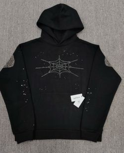 Black Rhinestone Spider hoodie