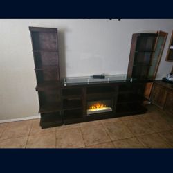 Entertainment Center With Electric Fireplace 