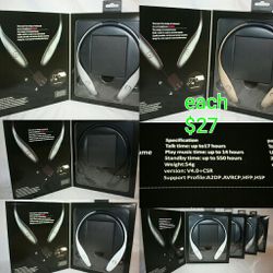 Bluetooth wireless headphones/earphones rechargeable