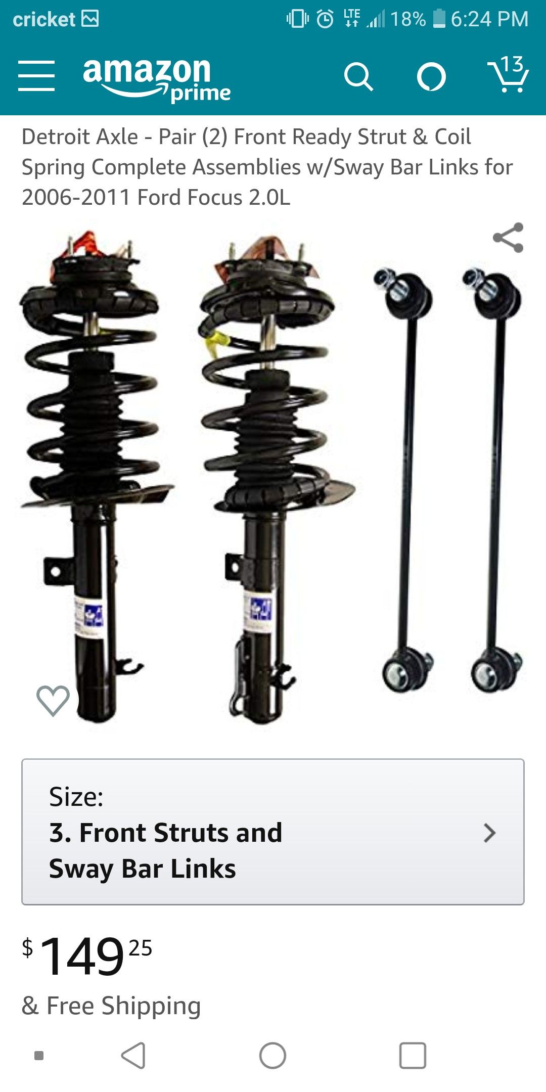 Ford focus front strut