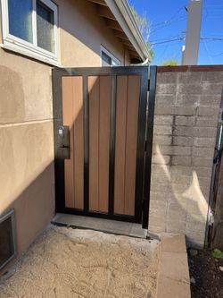Metal Frame With Composite Wood Gate