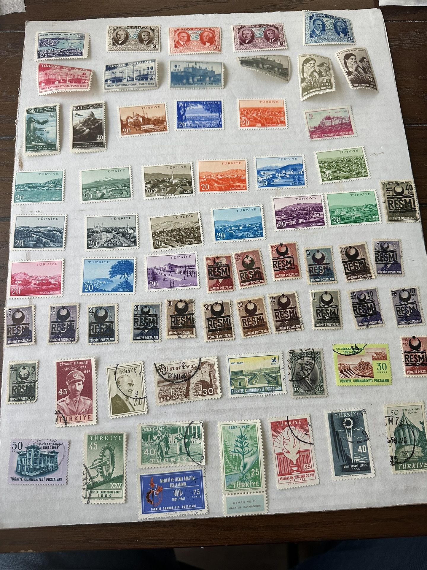 Large Turkey Stamp Lot Of 255 