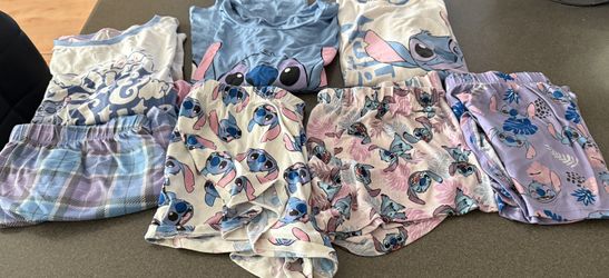 Lot Of Like New Most Never Worn Juniors Disney Stitch Pajamas Size Small