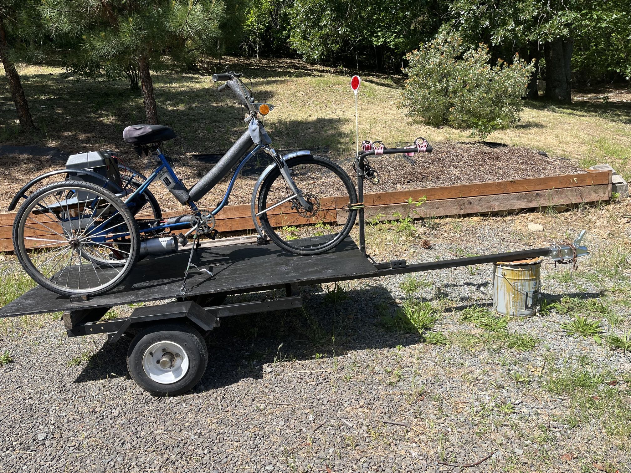 Adult Converted Electric Tricycle & Trailer