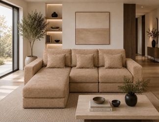 🔥 new Boneless Sofa, 3 seater with ottoman ,couch , modular , Boneless , No Assembly Required L-8