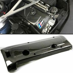 01 02 03 04 05 06 E46 M3 Real Carbon Fiber Engine Cover Glossy Gel Finish