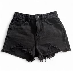 Kancan black denim shorts
