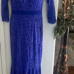 Blue Lace High low dress 