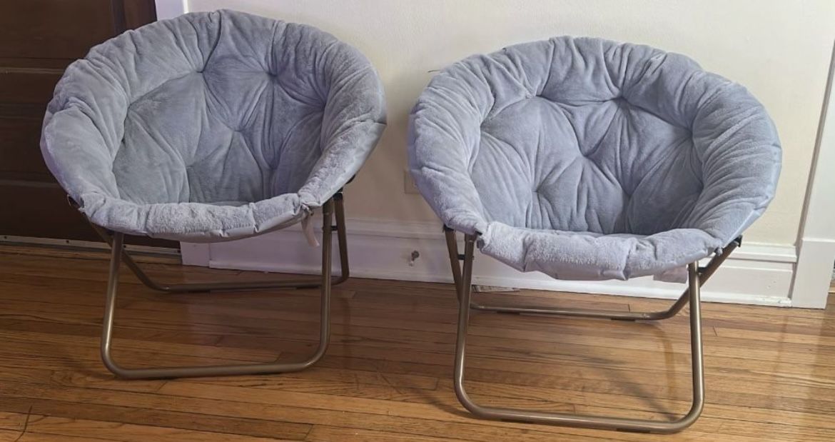 Grey Saucer Chairs 