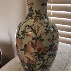 Beautiful vase From Macau China 12” tall