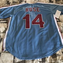 Phillies Pete Rose Throwback New Jersey Medium 