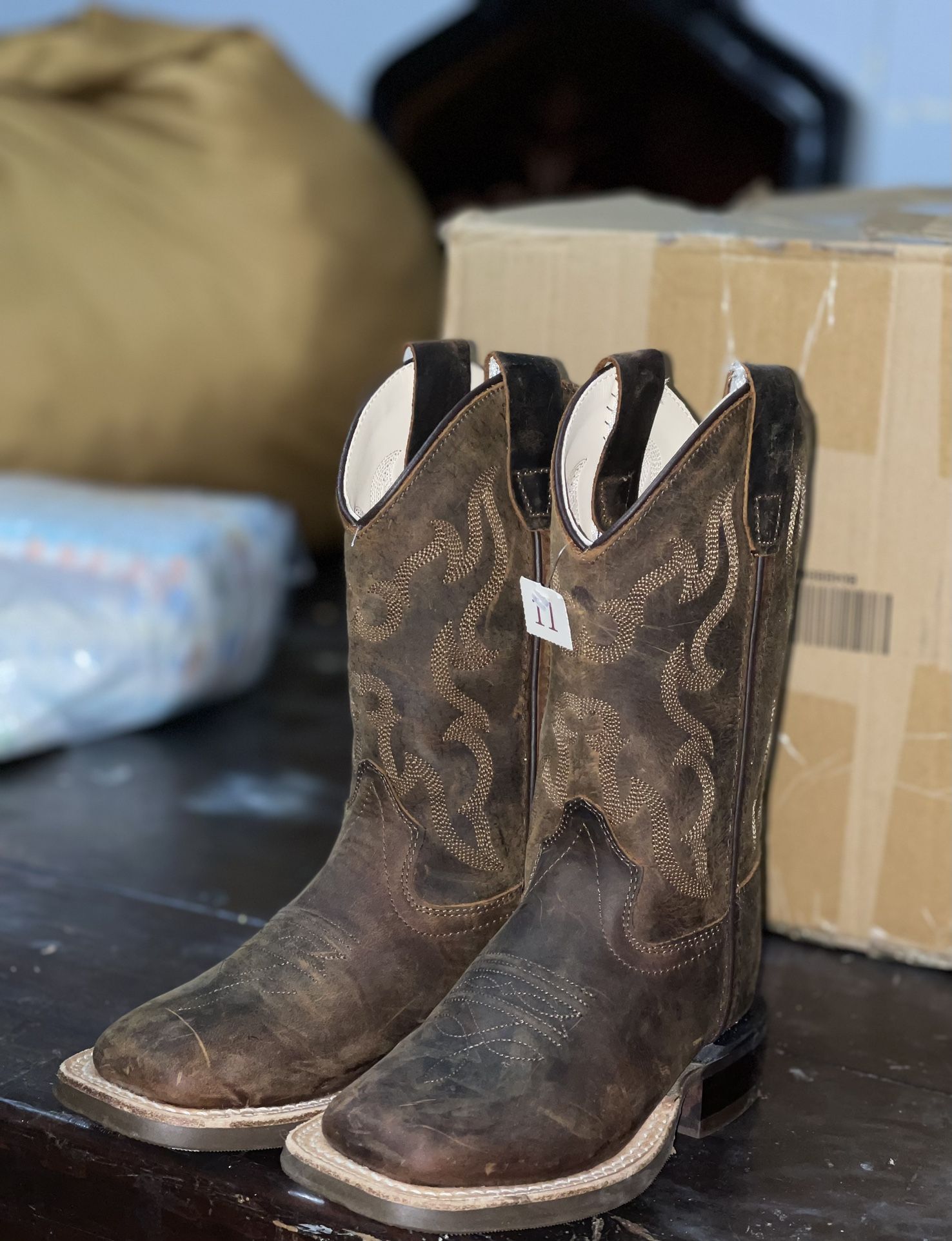Full grain leather cowboy boots cheap