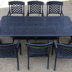 Hanamint Lexington Outdoor Patio Furniture 8 Seat Dining Set-84in 105lb Table 
