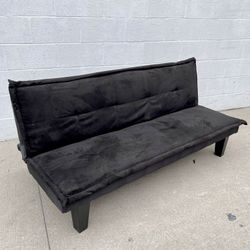Black Futon Sofa Bed Couch 