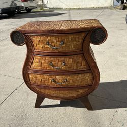 Vintage Bamboo Side Table Drawers $127.00bamboo Accent Chair $127.00 Bamboo Bar Height Dining Table $127