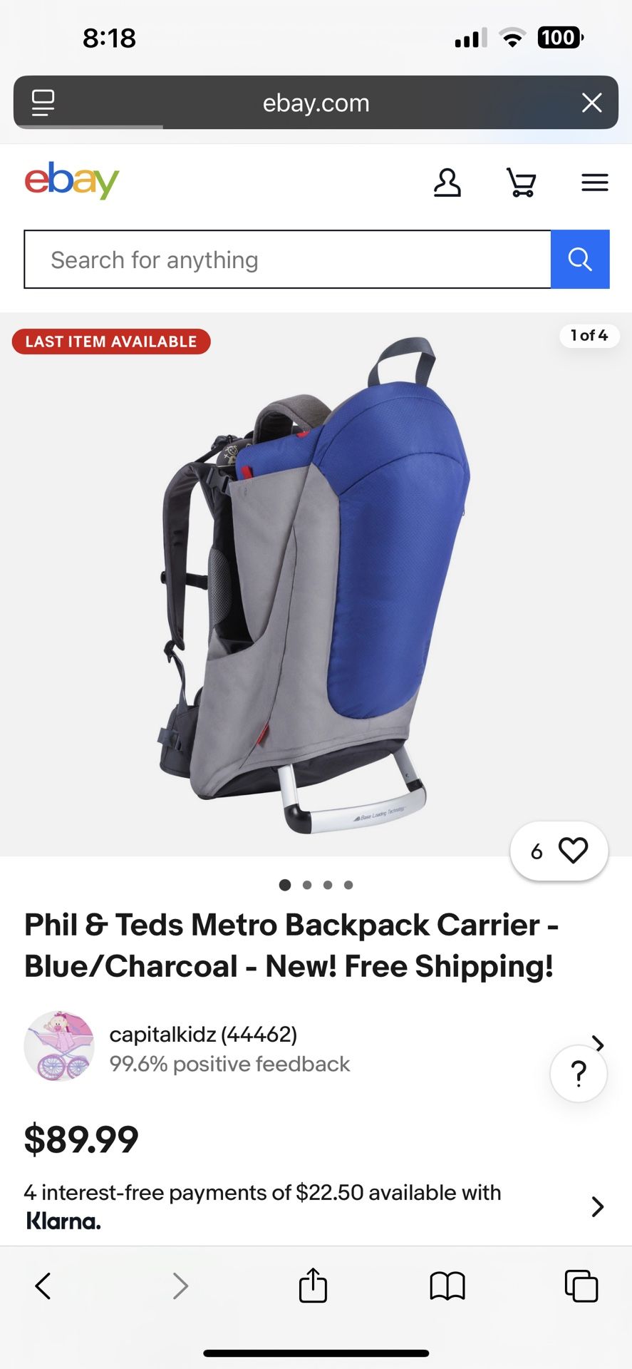 Phil And Teds Metro Baby Carrier