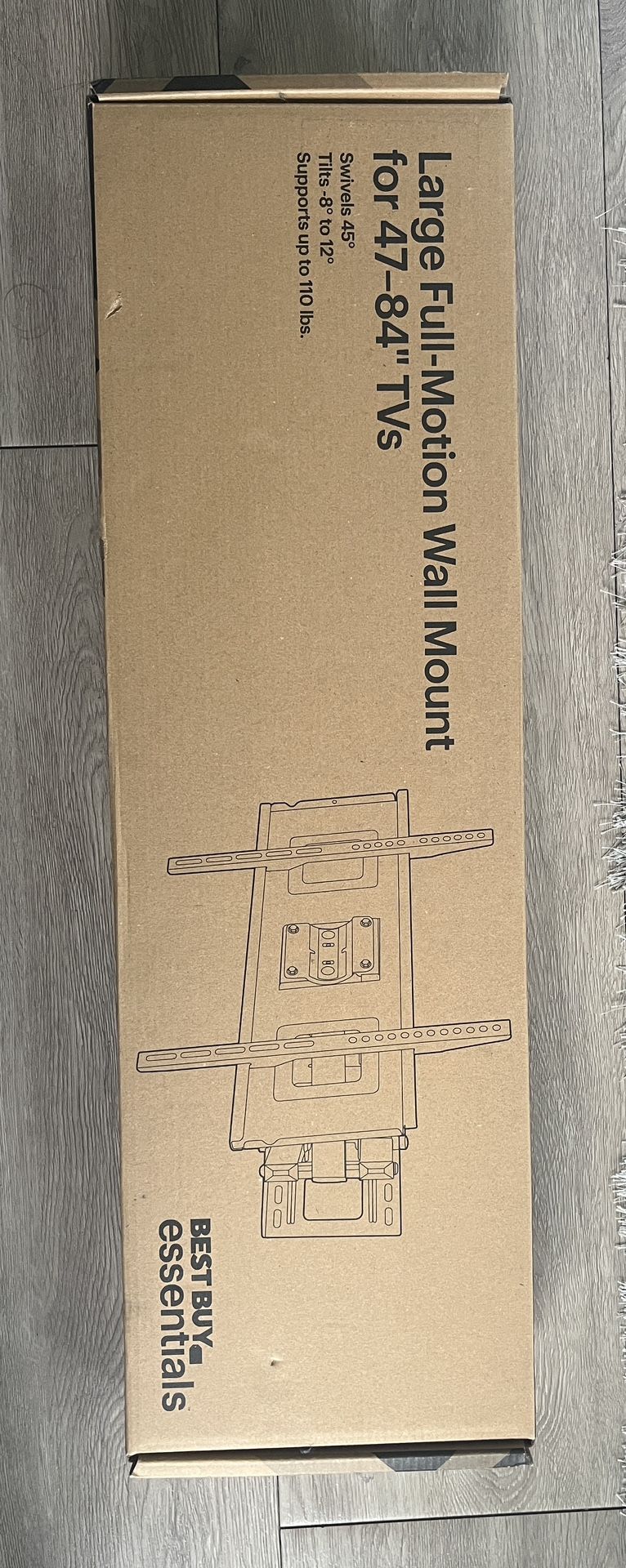 BestBuy Essentials - Full motion TV Mount For 47”-84” TVs (Black)