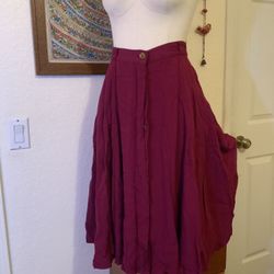 High Waisted Dark Magenta Skirt #19