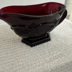Avon Ruby Red Cape Cod Gravy Boat