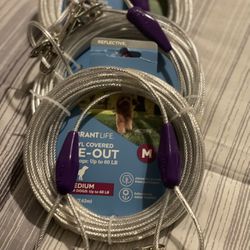 Vibrant Life Vinyl Tie Out Cable Heavy Duty For 60lb Dogs 