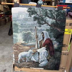 Greg Olsen "Lost No More" Religious Wall Art Hanging Tapestry 26" x 36"