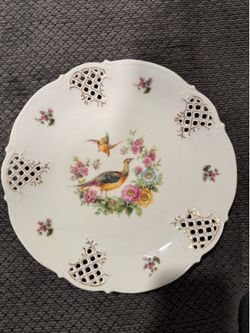 Vintage Bavaria Schumann Peacock plate-10 inches