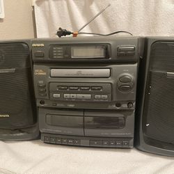 Vintage 1998 Aiwa CX-N3200U Compact 3 Disc Stereo System w/ Duel Cassette 