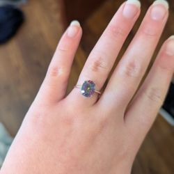 Peora 925 Sterling Silver Mystic Topaz Rin