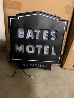 Bates motel neon sign
