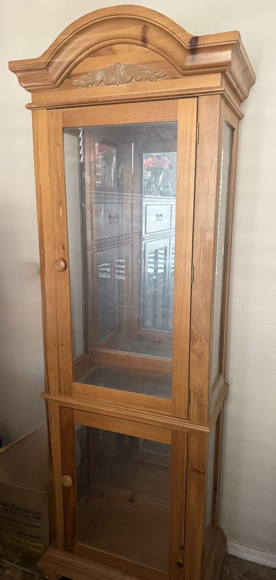Honey Oak Curio