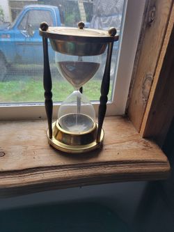 Antique Brass Hour Glass