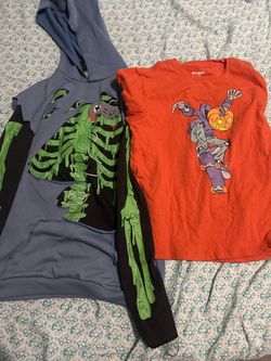 Kids Halloween Hoodie and Old Navy T-Shirt Bundle