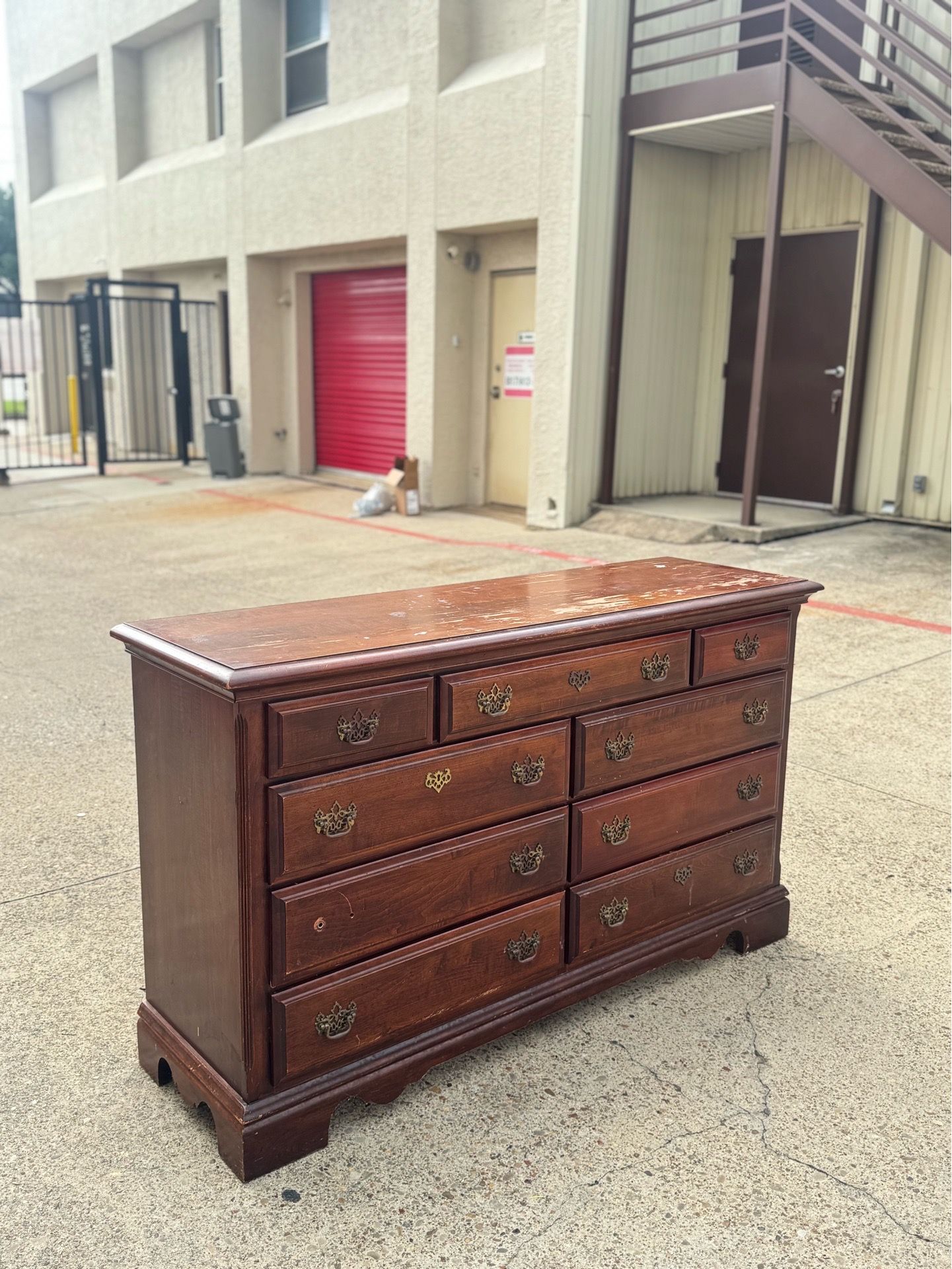 Solid Wood 9 Drawer Dresser- $100 With Delivery
