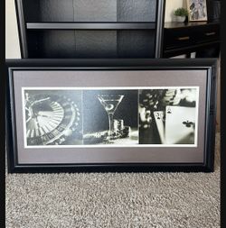 Retro Wall Art Blackjack Martini Roulette