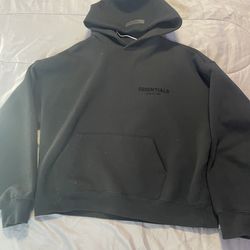 black essential hoodie
