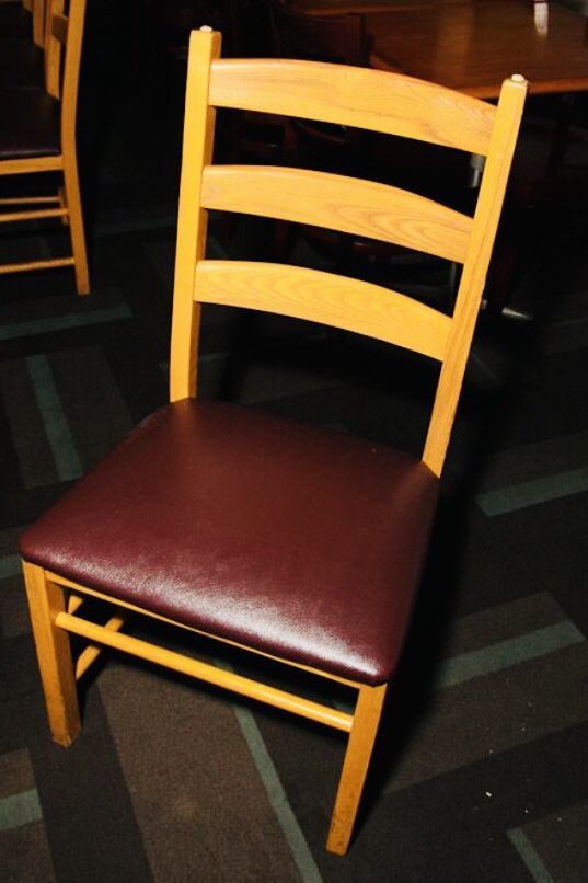 Maroon Colored Wooden Frame with Cushion Chairs