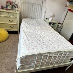 Free Twin Metal Frame Bed With Box Spring.  