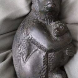 Japanese Shuzan 19th Century Meiji Era Bronze Monkey 