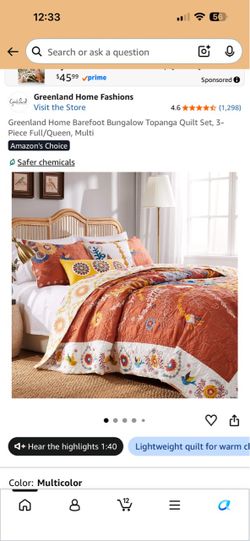 Greenland Home Barefoot Bungalow Topanga Quilt Set