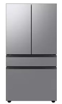 Samsung Bespoke 23 cu. ft. Counter Depth 4-Door French Door Smart Refrigerator with Beverage Center in Stainless Steel