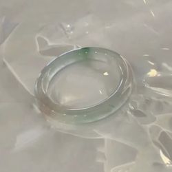 Burmese high ice green flower jadeite bracelet