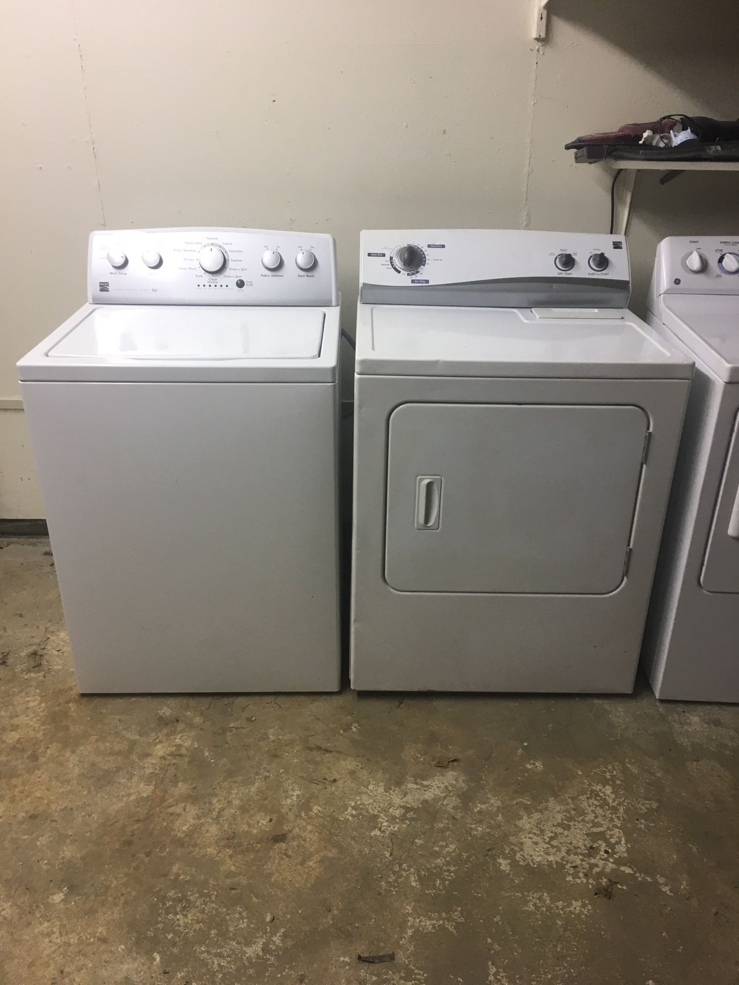 Kenmore washer dryer